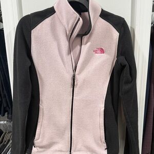 The North Face Women's Light Pink and Black Ski Jacket
